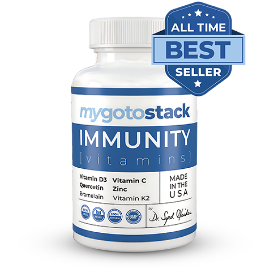 Immunity Vitamins supplement bottle.