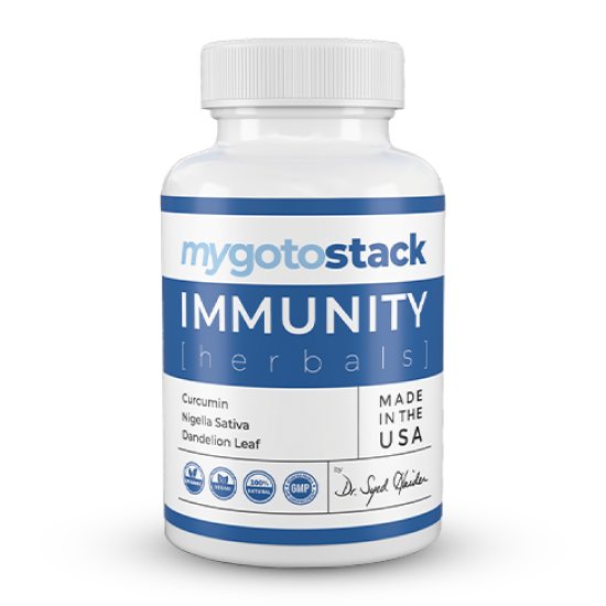 Immunity Herbals supplement bottle.