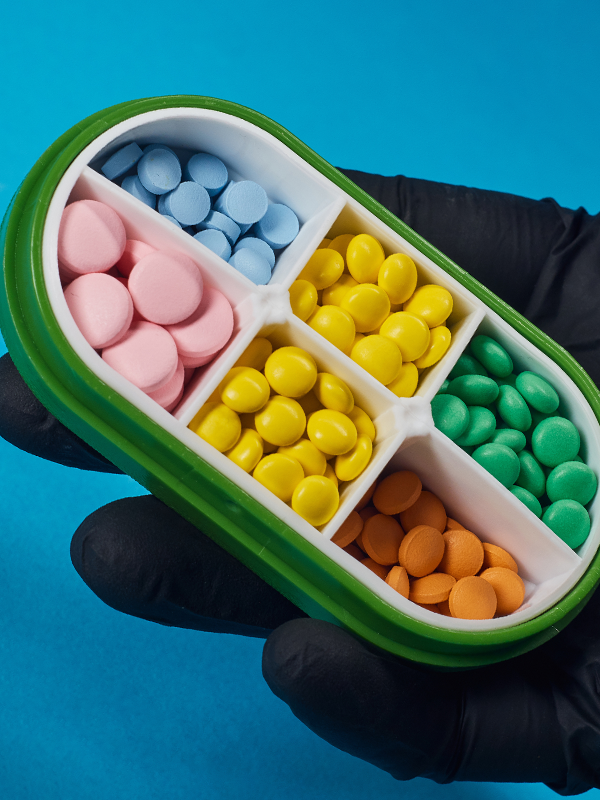 Representative image of six antibiotics symbolizing the contents and purpose of the Antibiotic MedKit