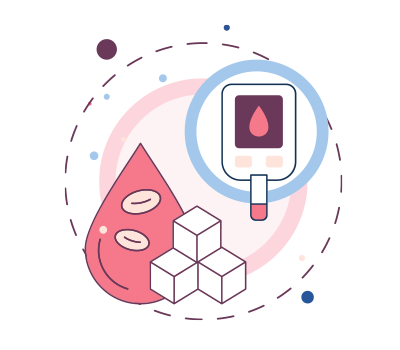 Graphic illustration of a Continuous Glucose Monitor Device.